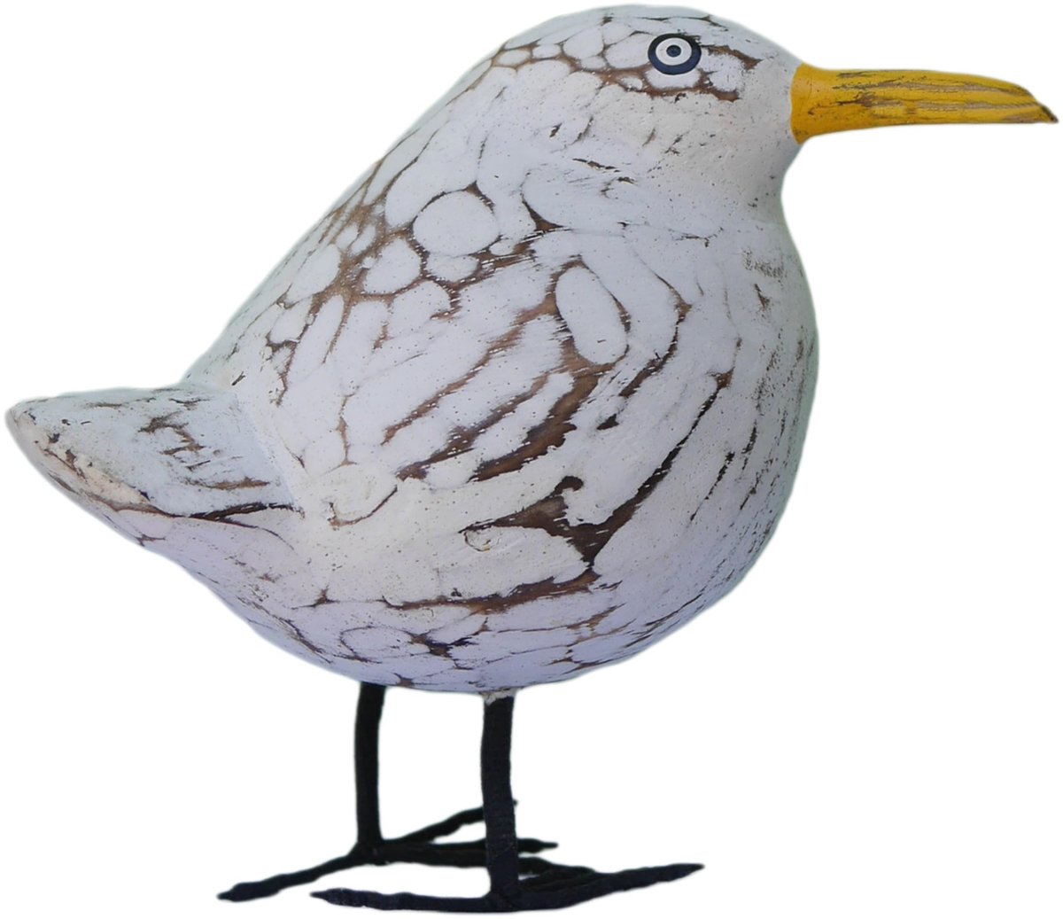 Omgoods - Handgemaakt Houten Decoratieve Meeuw - 15 cm Hoog