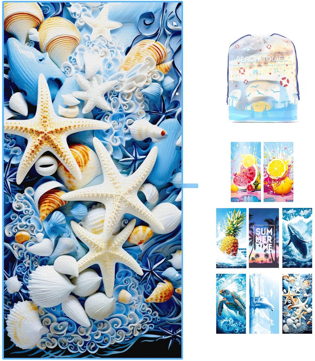 Omgoods - Microvezel Strandlaken XXL 180x90cm Zandafstotend Lichtgewicht