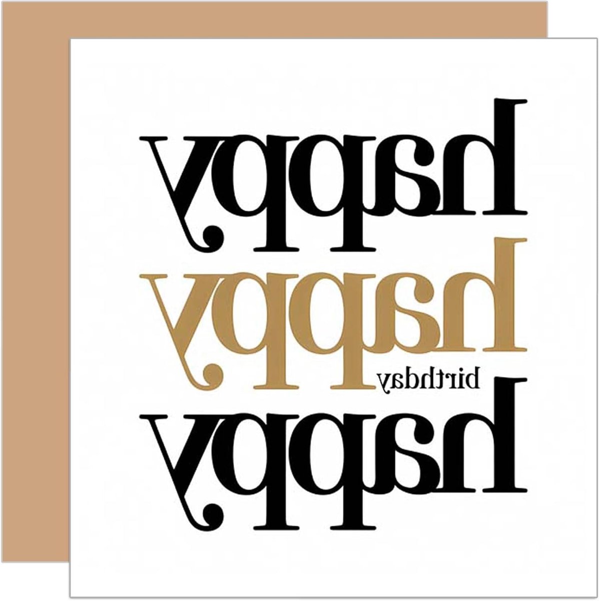 Vierkante Wenskaart - Verjaardagskaart Dubbel - Verjaardag Vieren - Hoogwaardige Papierkwaliteit - 145 x 145 cm - Neutraal