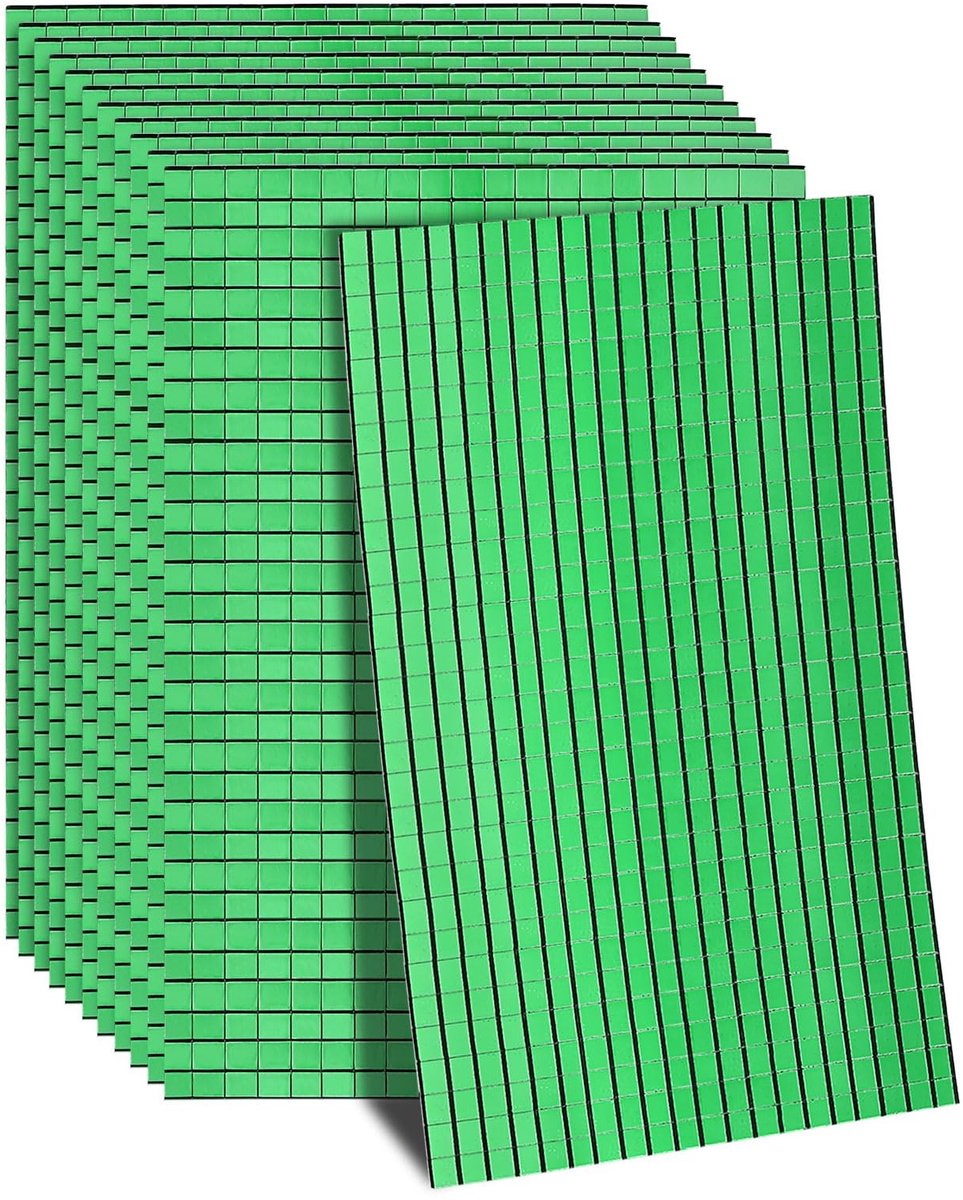 Omgoods - 7200 Stuks Zelfklevende Groene Spiegeltegels voor DIY Projecten