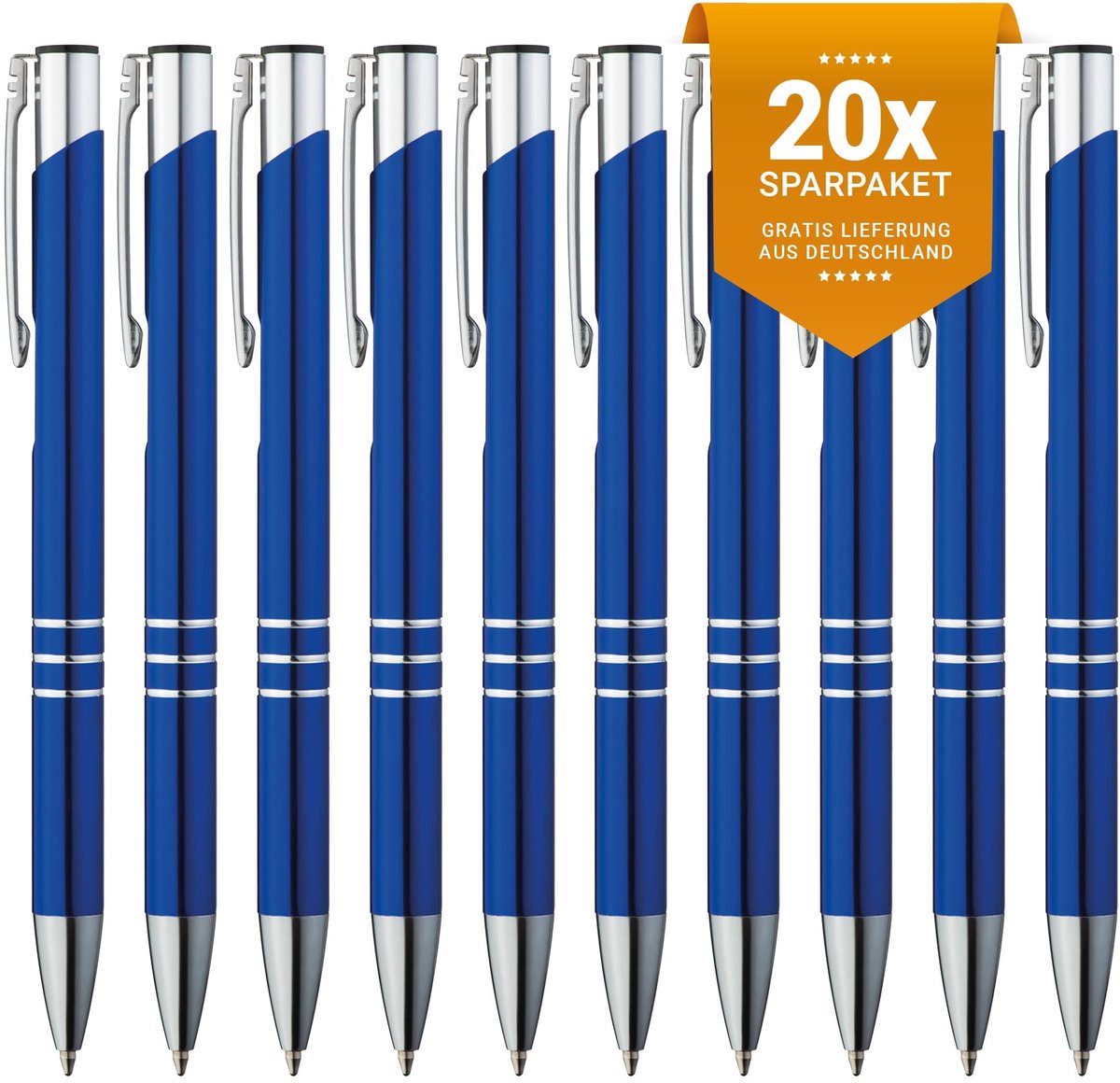Omgoods - Premium Metalen Balpen Set van 20 Stuks