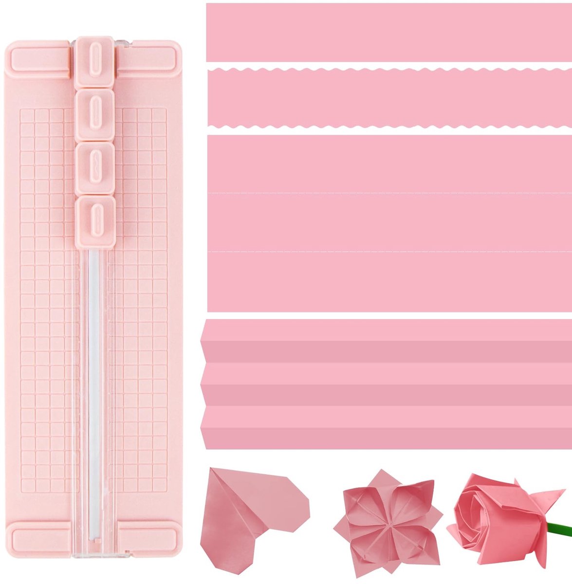 Omgoods - 4-in-1 Paper Cutter met Veiligheidsfunctie en Liniaal