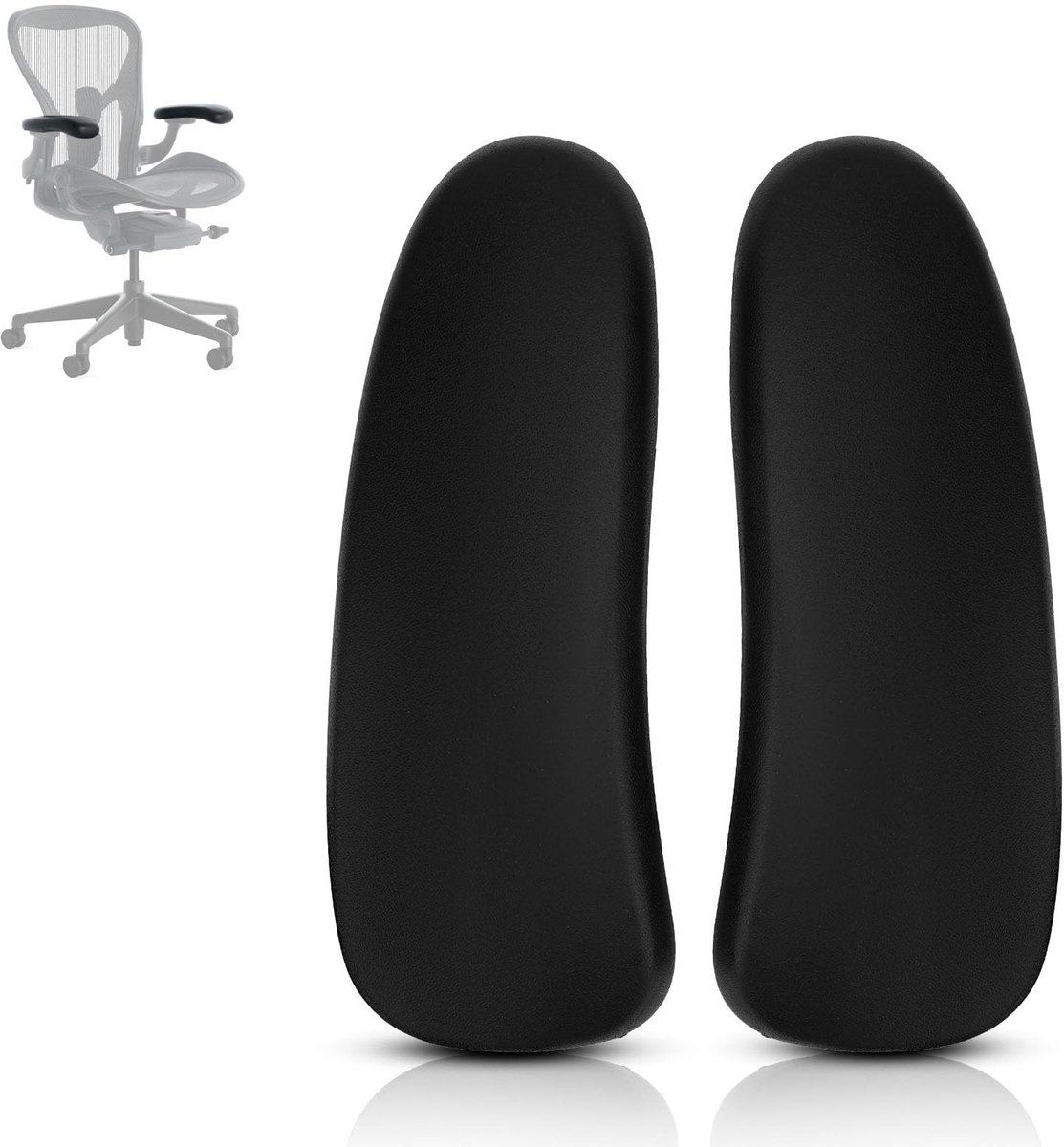 Omgoods - Vervangende Armsteun Voor Herman Miller Aeron Stoel (Zwart, 1 Paar)