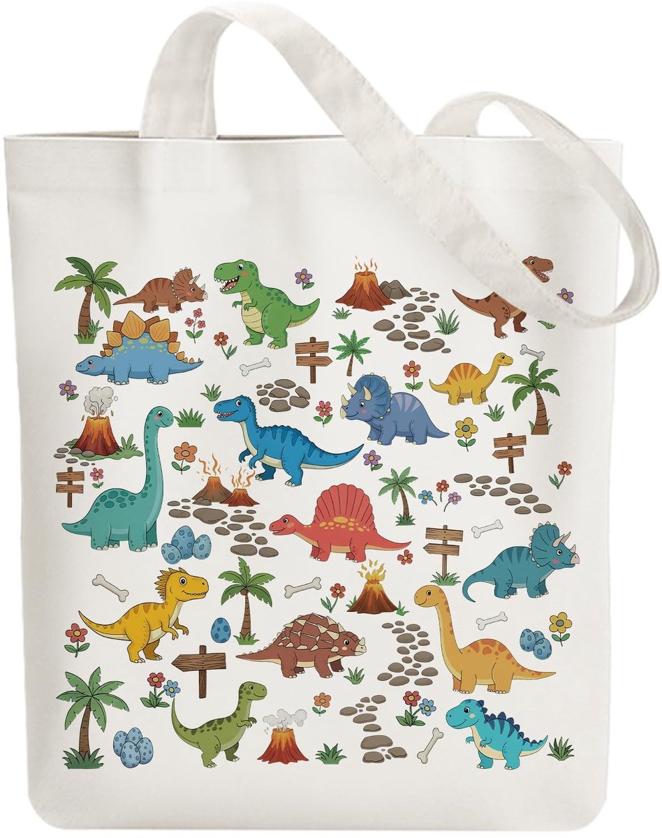 Omgoods - Herbruikbare Canvas Tote Bag met Ritssluiting voor Vrouwen en Meisjes