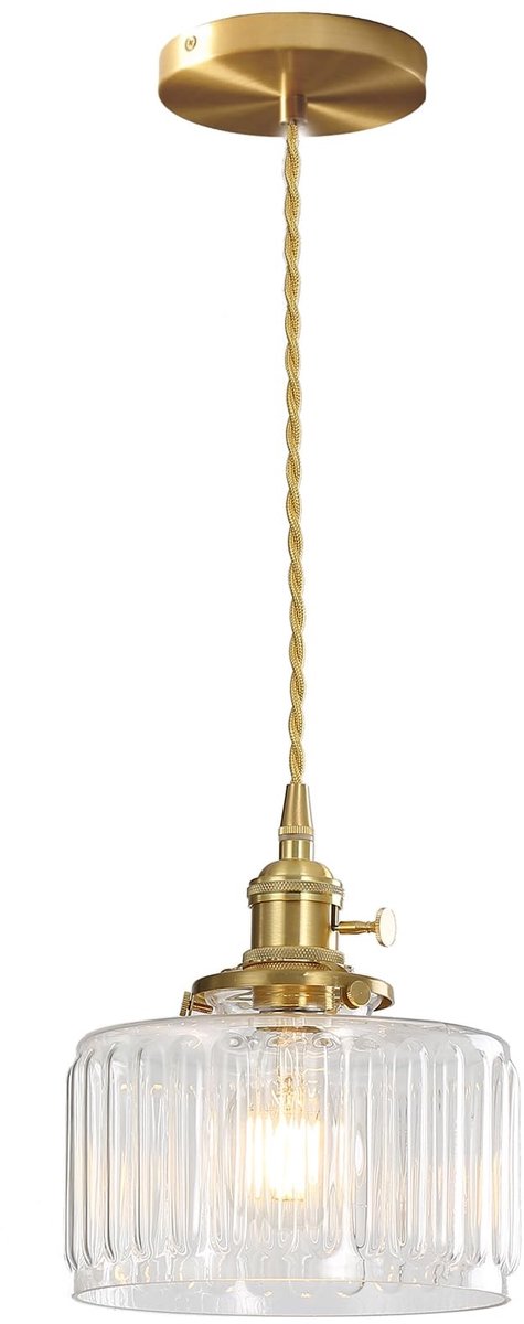 Omgoods - Moderne Glazen Hanglamp met E27 Fitting en Verstelbare Kabel