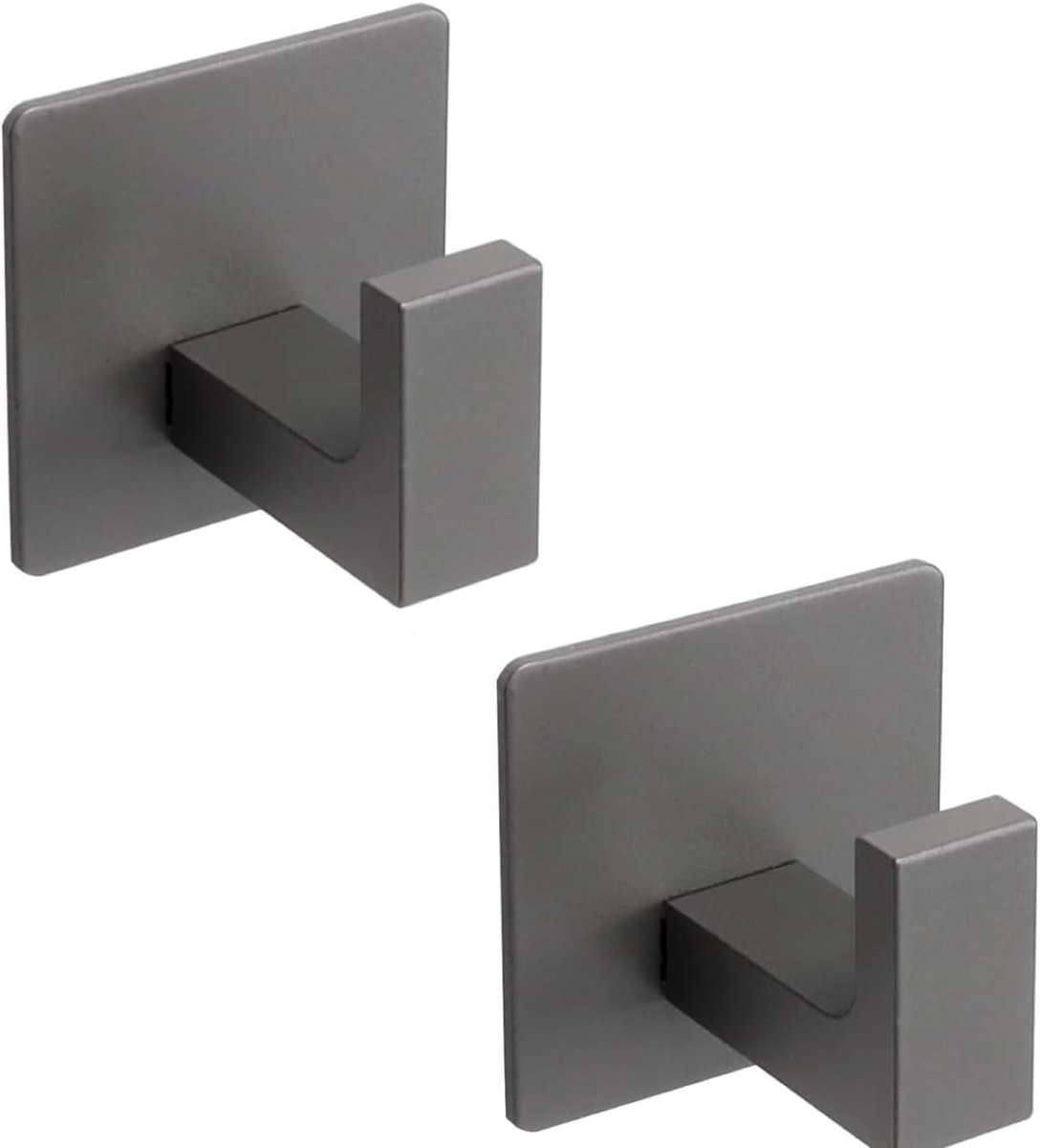 Omgoods- Handdoekhaak - Zelfklevend - Roestvrij Staal - Modern Design - Waterdicht - 2-Pack - Wandhaak