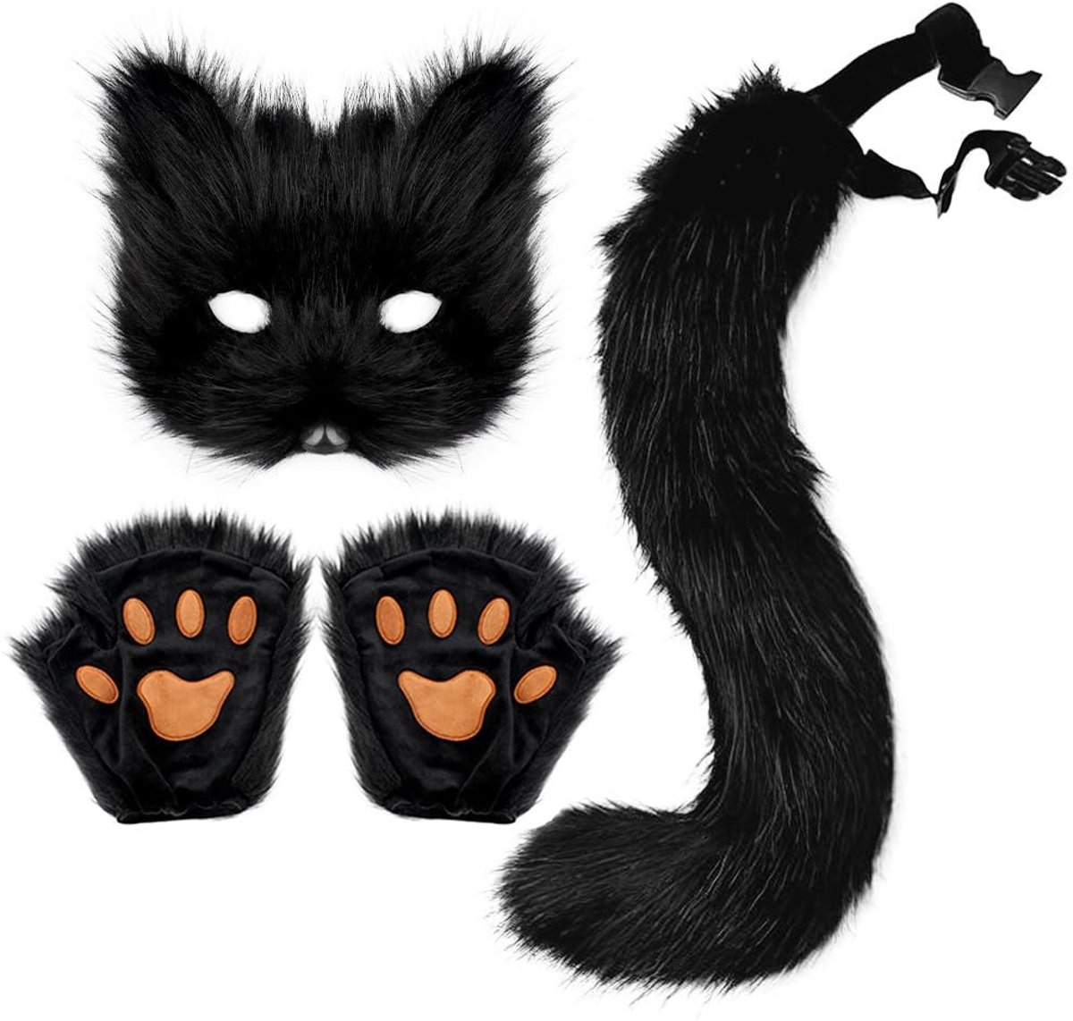 Omgoods - Dieren Cosplay Set met Pootjes en Masker voor Feestjes