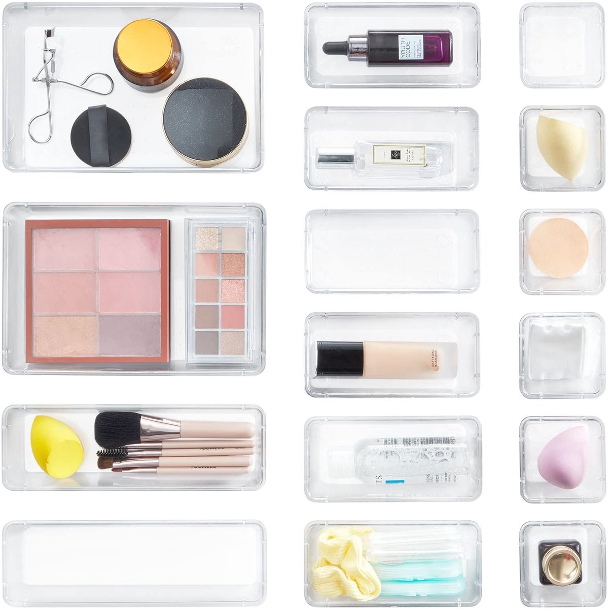 Omgoods - 16 Stuks Lade Organizer Set voor Make-up en Sieraden