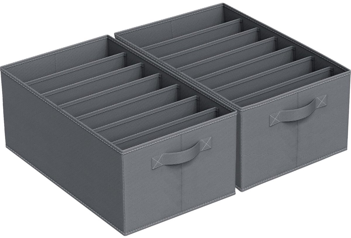 Omgoods - 2 Stuks Kledingopbergdozen met Handvat - Ideaal voor Trousers en T-Shirts