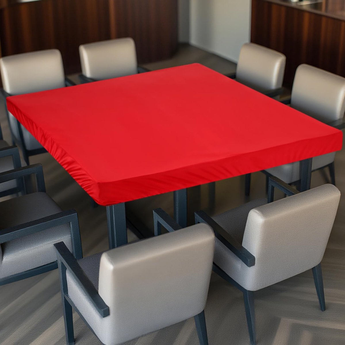 Omgoods - Elastisch Picknicktafelkleed 86 x 86 cm Rood