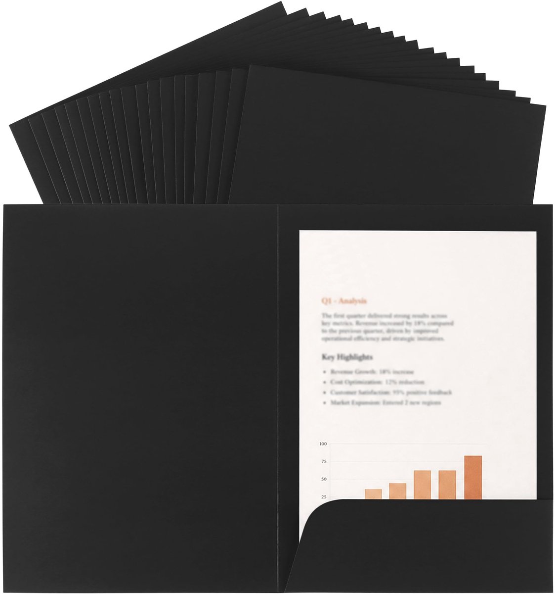 Omgoods - Set van 20 A4 Kraftpapier Mappen voor Documenten