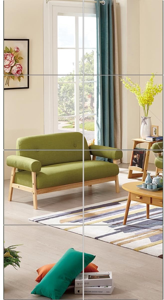 Omgoods - Acryl Wandspiegel Set van 8 Stuks voor Decoratie