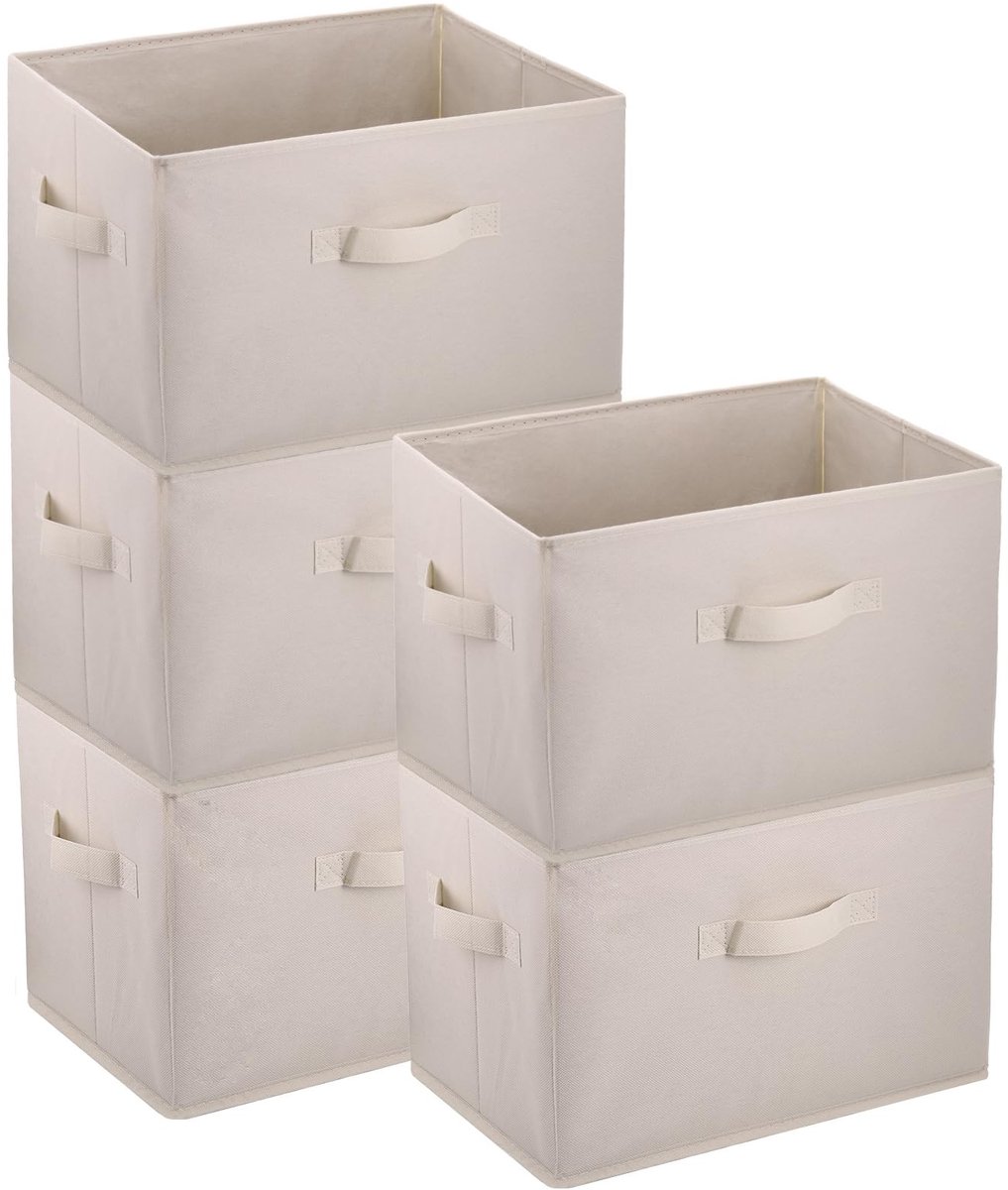 Omgoods- Opbergdozen - Set van 4 - Opvouwbaar - Stof - Lichtgewicht - 12345 kg capaciteit - Opbergboxen
