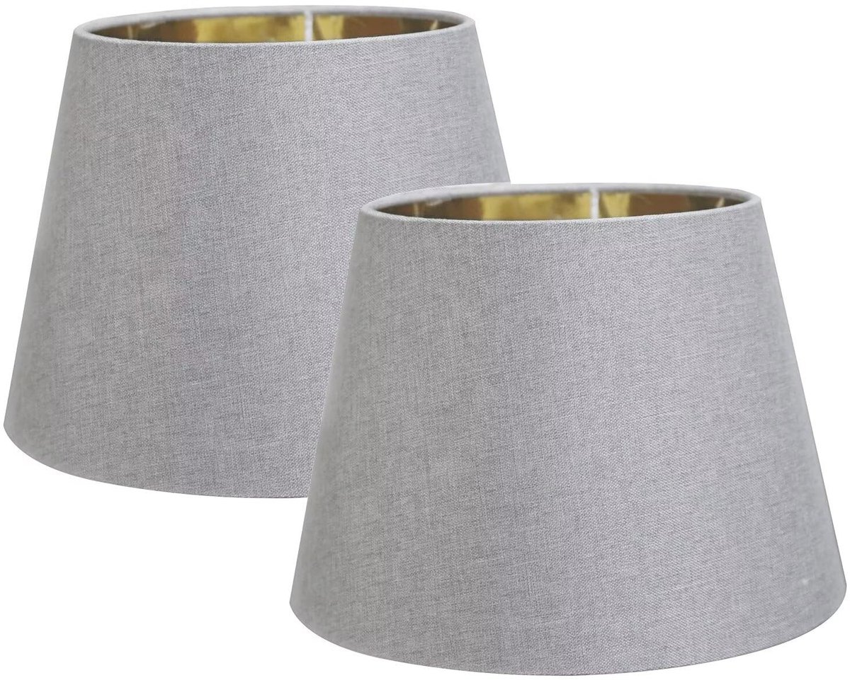 Omgoods - Lampschaduw Set van 2, Conische Vervanging met Gouden Lining