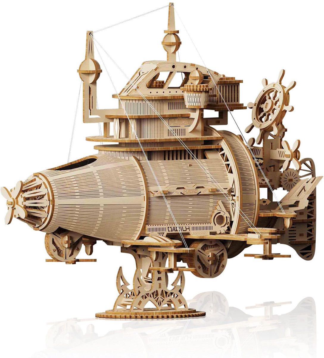 Omgoods - 3D Houten Puzzel Luchtschip - Bouwspel voor Kinderen en Volwassenen