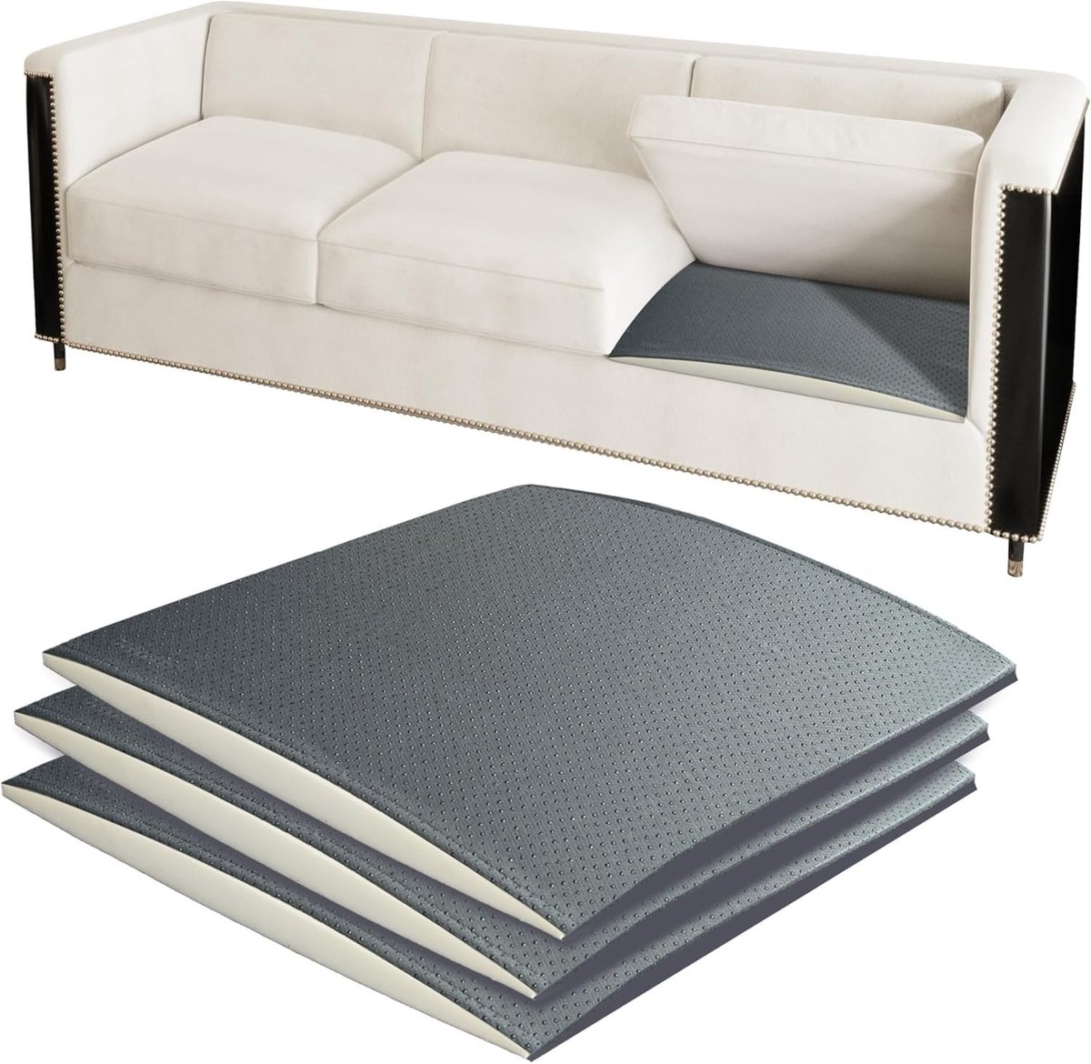 Omgoods - Sofa Kussen Steunplaten voor Doorzakken Bankstel - 3 Stuks