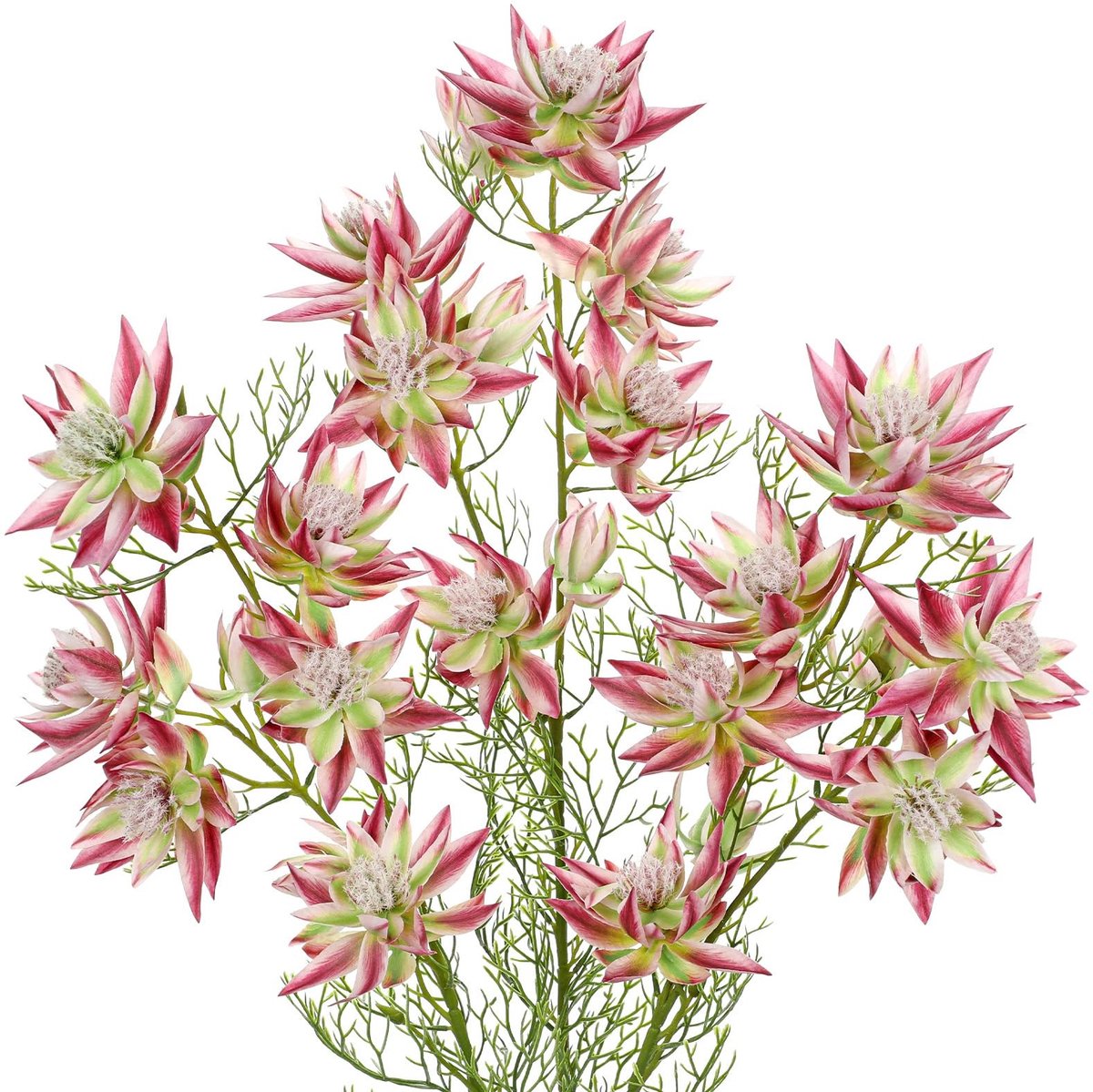Omgoods - 3 Stuks Kunstmatige Bloemen in Roze voor Interieurdecoratie