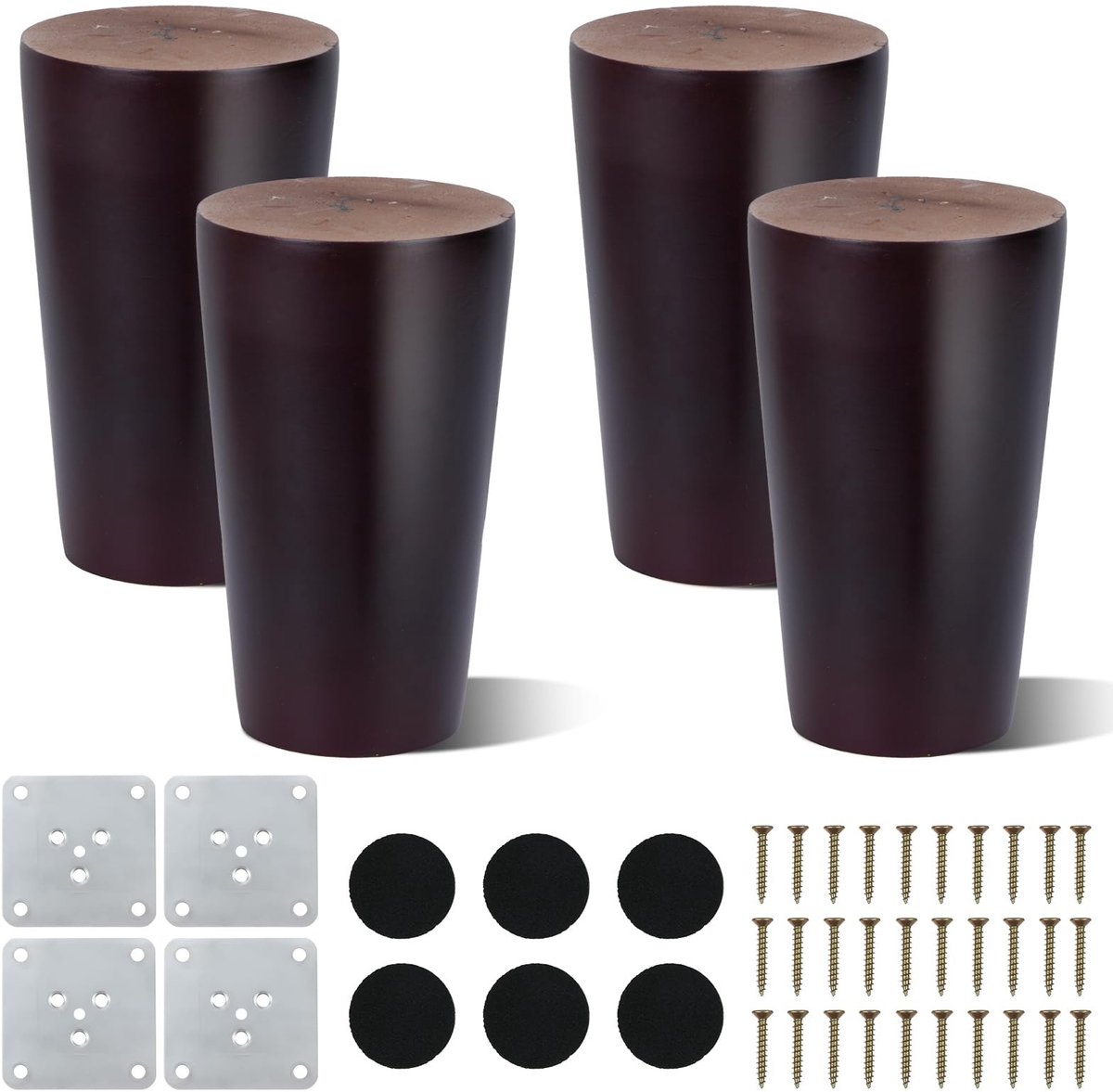 Omgoods - Set van 4 Houten Meubelpoten (8 cm) voor Vervangingen