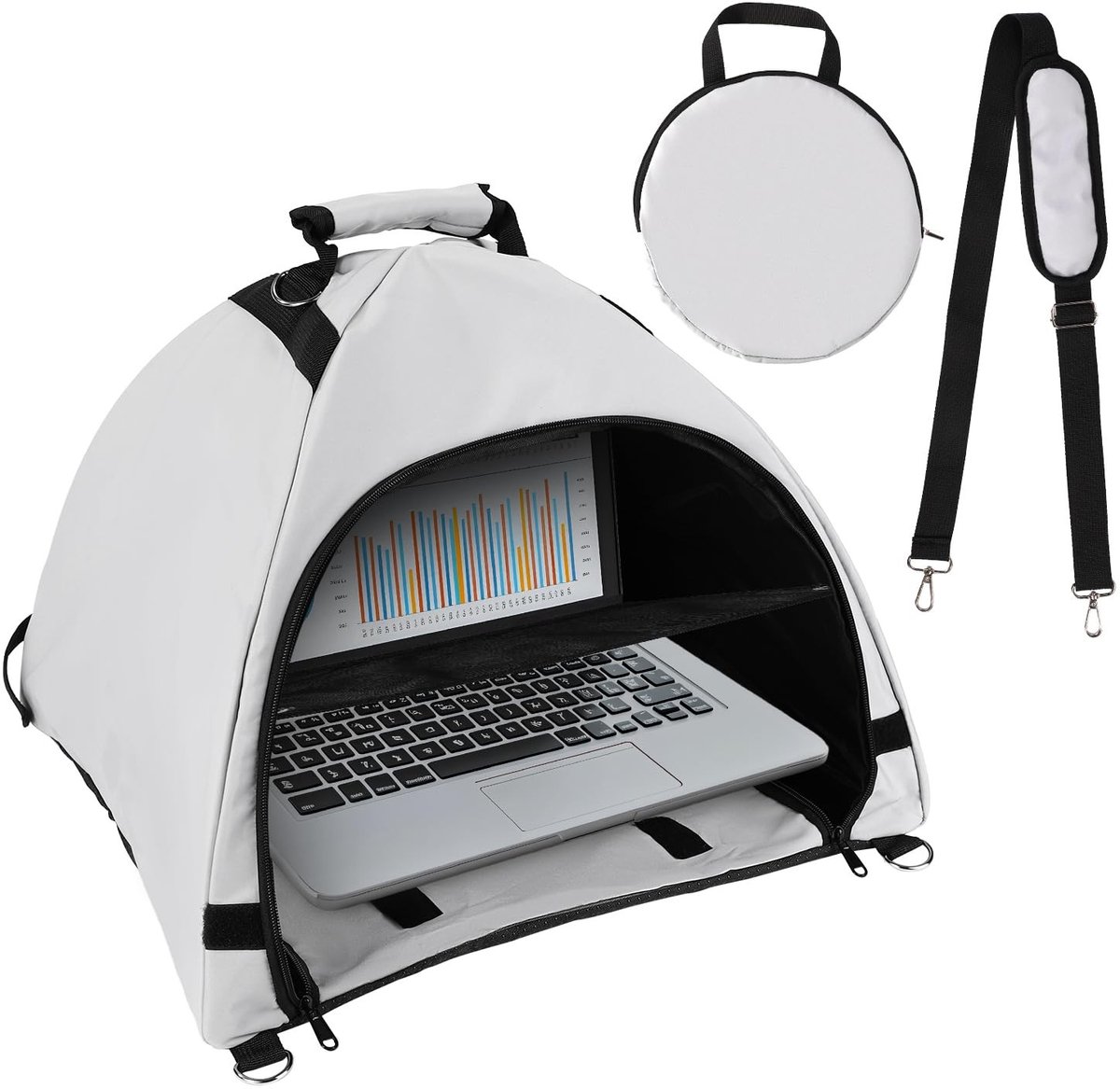 Omgoods - Laptop Tent met Zonbescherming en Privacy voor Buitenwerken