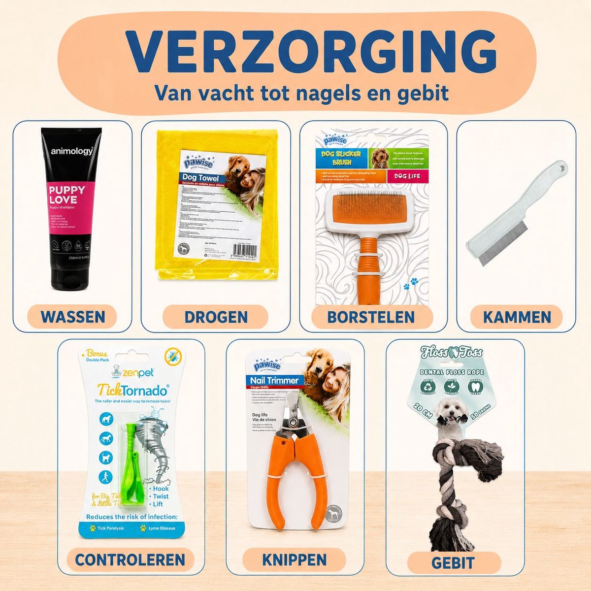 Puppy Pakket Hond met Bench Compleet 23-delig – Puppypakket Starterset met Speelgoed, Training en Verzorging thumbnail 5