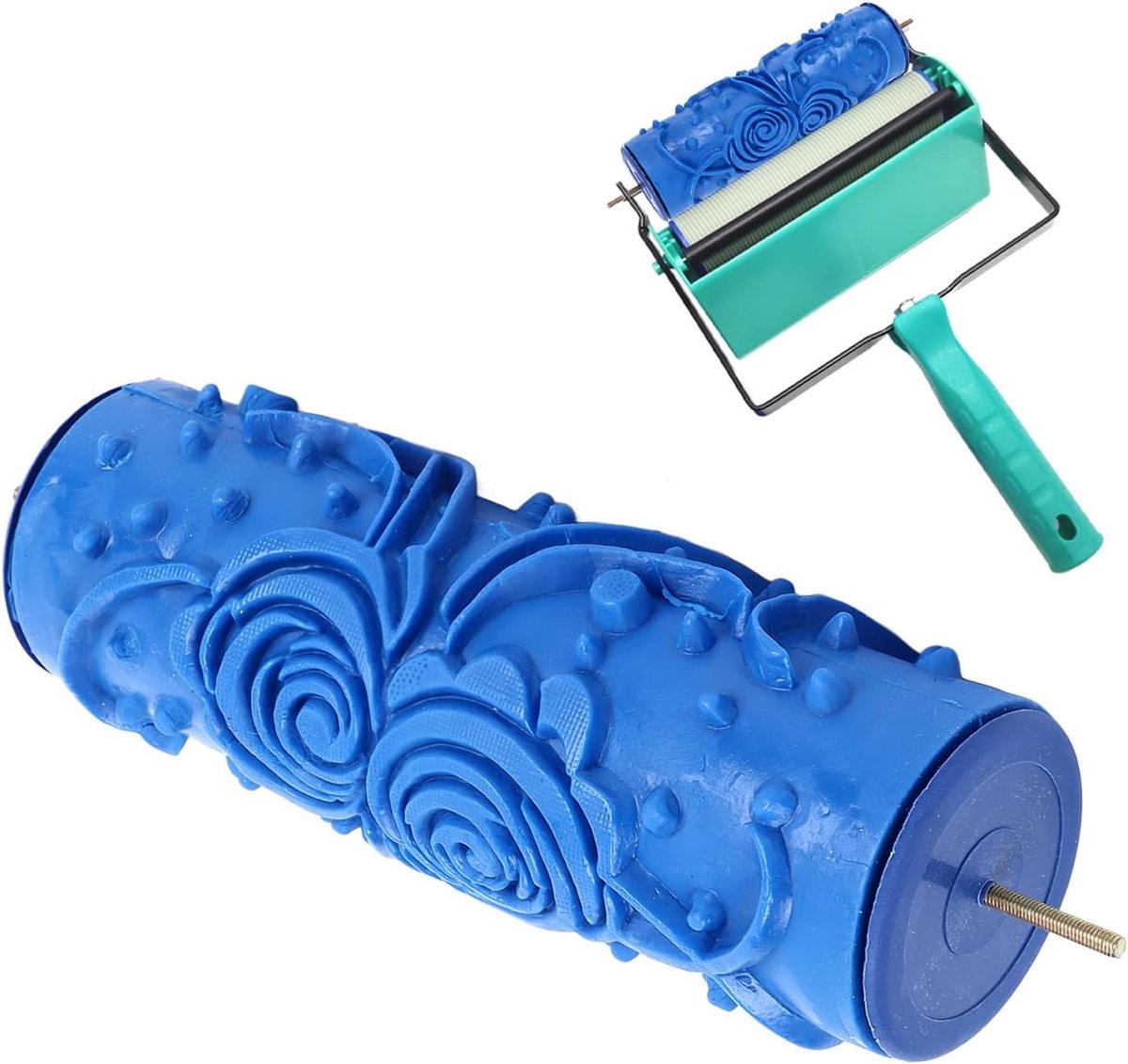 5 Inch DIY Pattern Paint Roller, Texture Rubber Roller, Decorative Rubber Roller Decorative Art Roller Texture Roller - ShopVlot