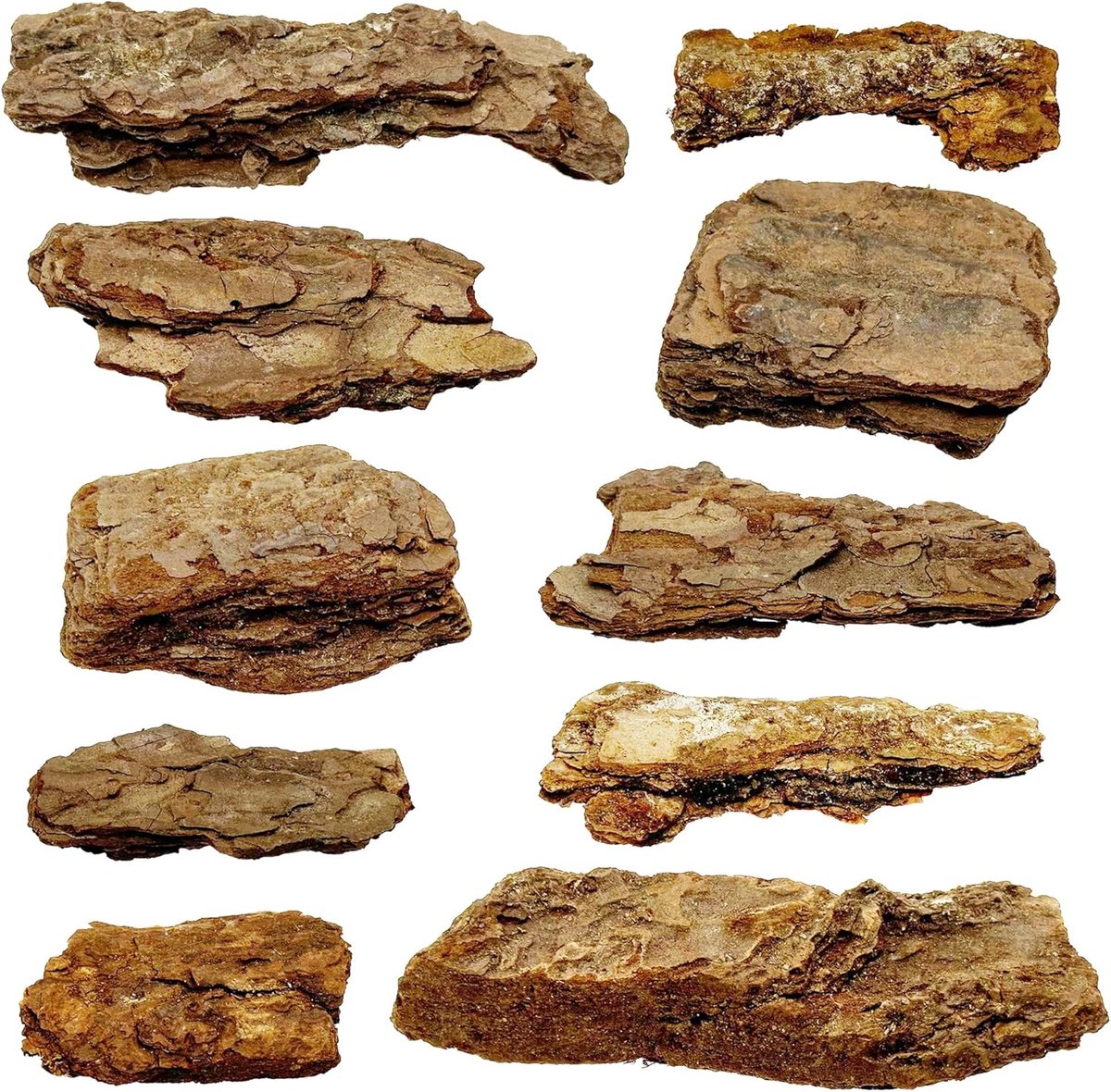 SnelShoppen - Miniatuur Diorama Set met Boomschors, 10 Stuks Natuurlijke Boomschors voor Miniatuurlandschappen, Model Terrains en Treinlandschappen