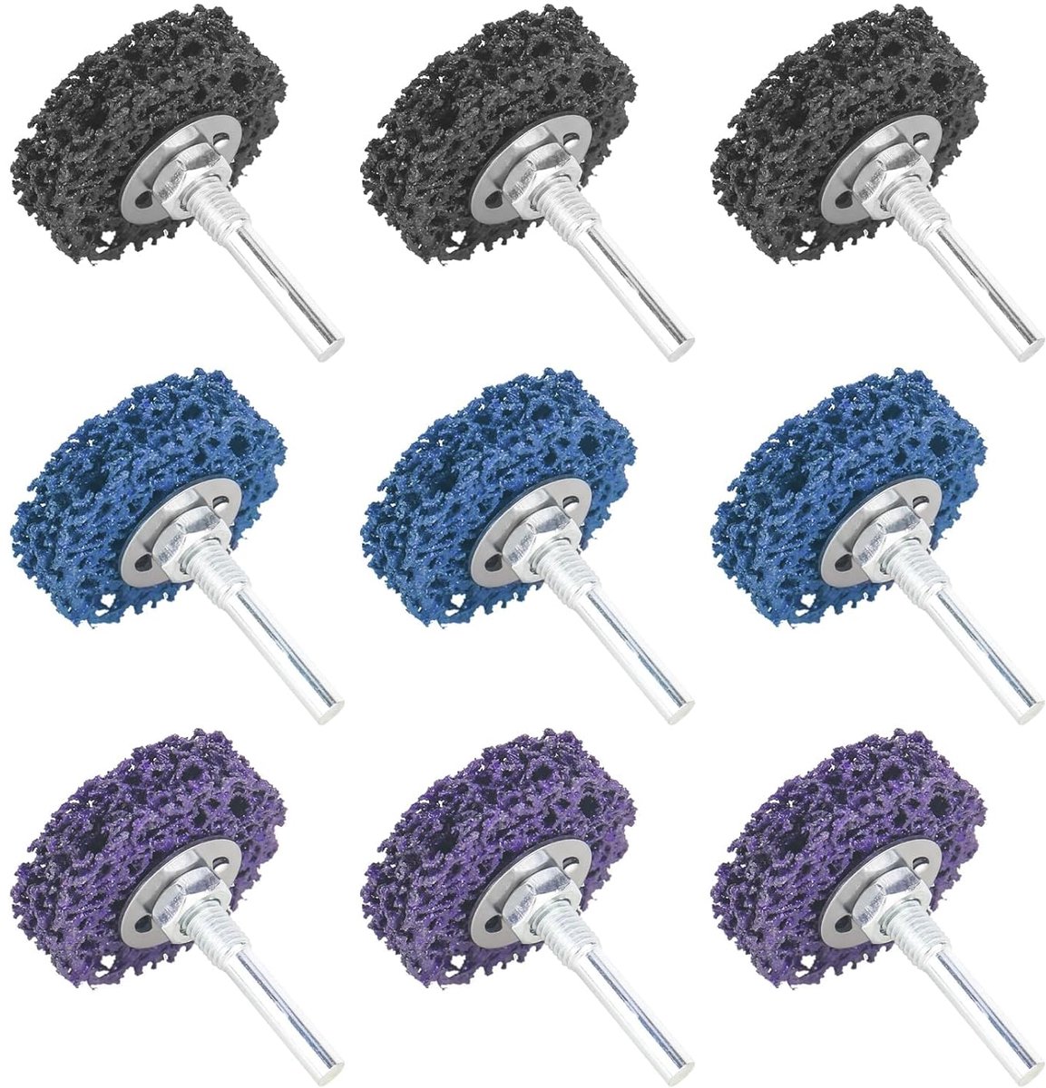 Schuurdisc 50mm - Coarse Cleaning Disc Set - 9 Stuks - Ideaal voor het verwijderen van verf en roest - ShopVlot