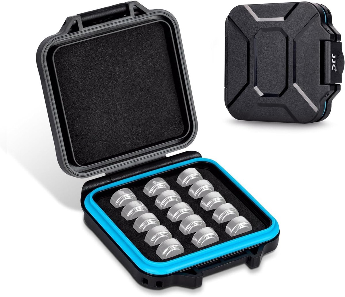 SnelShoppen - LR44 Batterij Opbergdoos, Waterdicht & Schokbestendig, 15x LR44/AG13/CR44/SR44/357/303/L1154/A76, Ronde Knopcel Batterijhouder voor Orga
