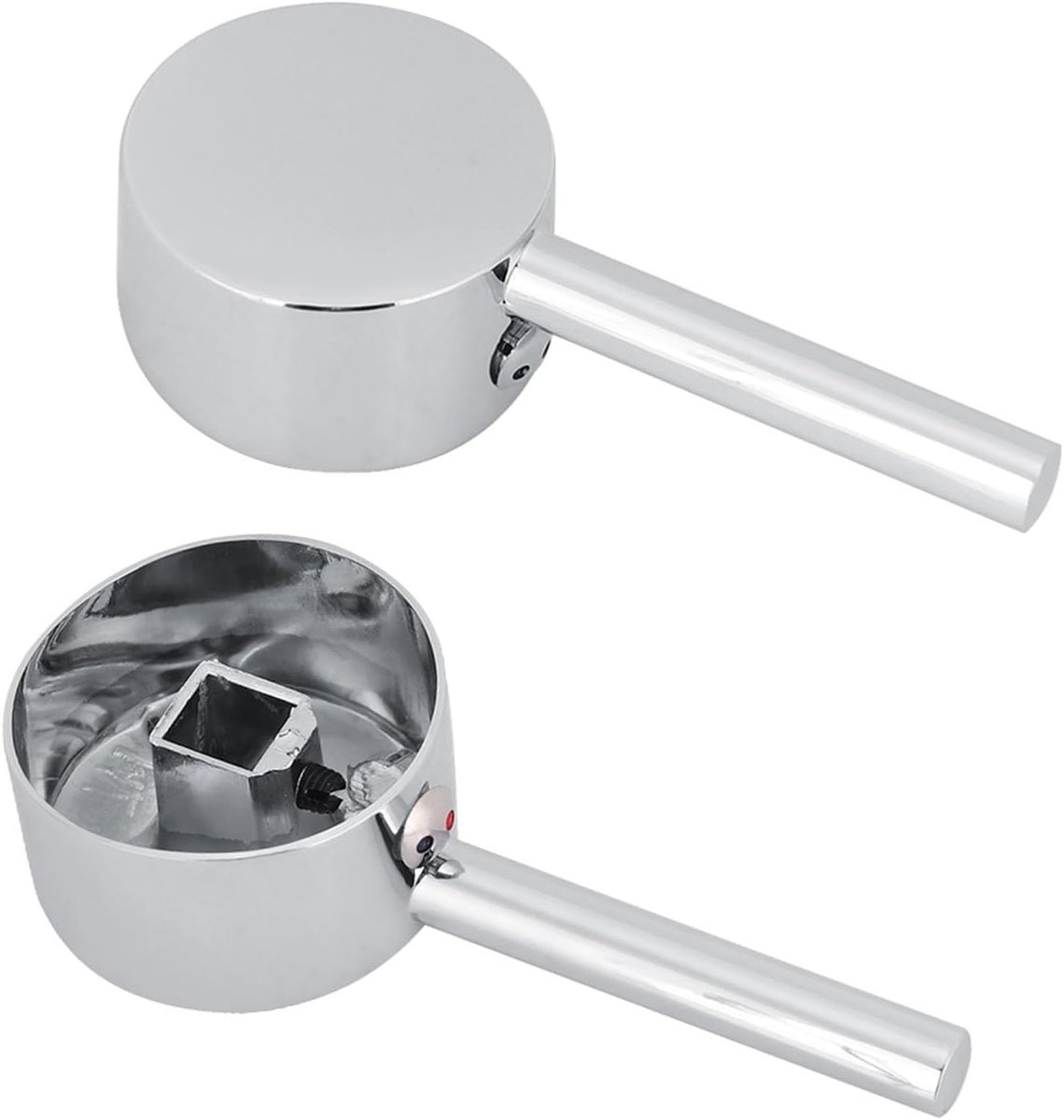 SnelShoppen - Valve Core Badkamer Wastafel Waterkraan Handvat, Zinklegering Kraan Vervangingskop, Kraan met 45mm Cartridge - Universele Vervangbare Me