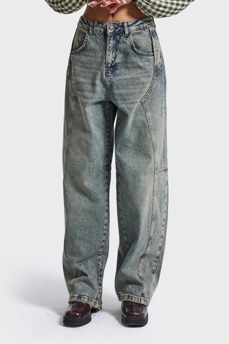 It's Basic - BARREL MID RISE JEANS