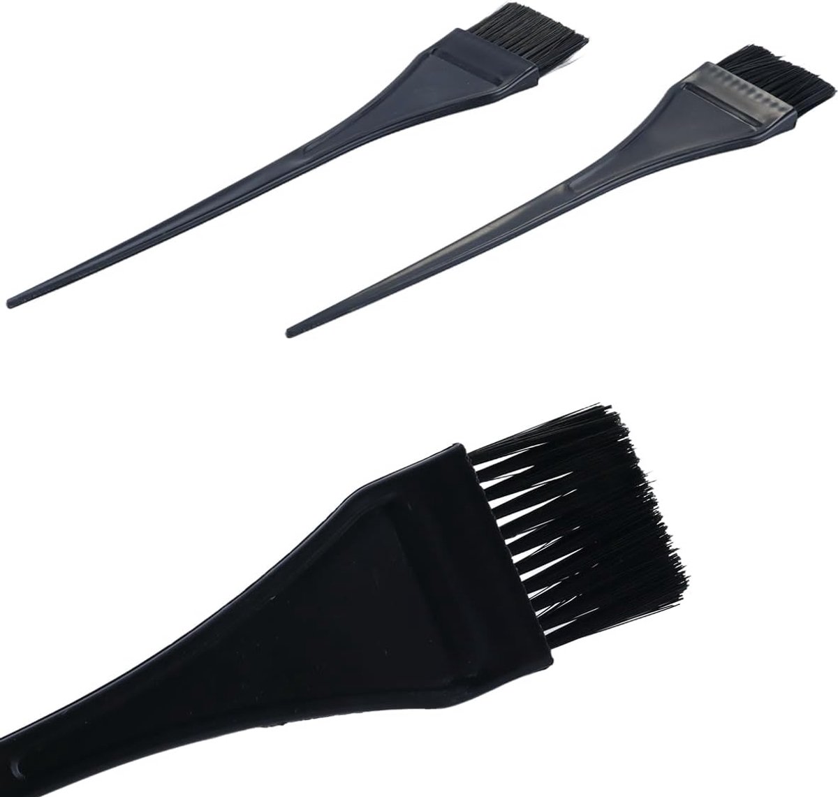 2 stuks Haarverfkwast Applicator voor DIY Thuisgebruik - Lang, Kort, Krullen