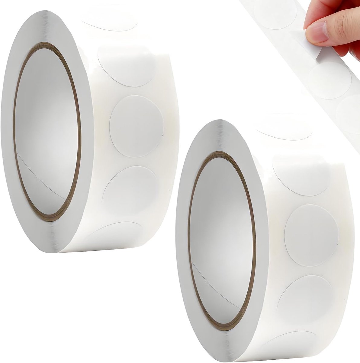 Ronde Stickers 19mm - Wit - Zelfklevend en Verwijderbaar - Perfect voor Organisatie - ShopVlot