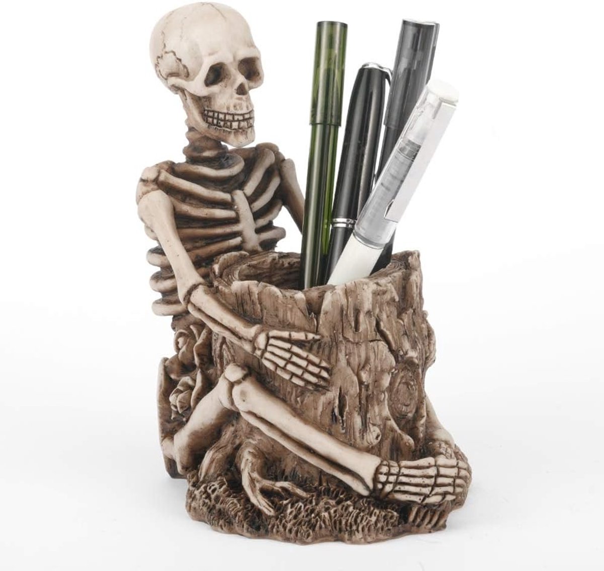 Skeletvormige Pennenhouder en Make-up Borstels Organizer voor Thuis en Kantoor, Desk Supplies Accessoire