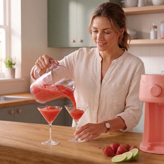 Giles & Posner IJslushiemaker - 1,1 L - Kermisrood van Merkloos — afbeelding 3