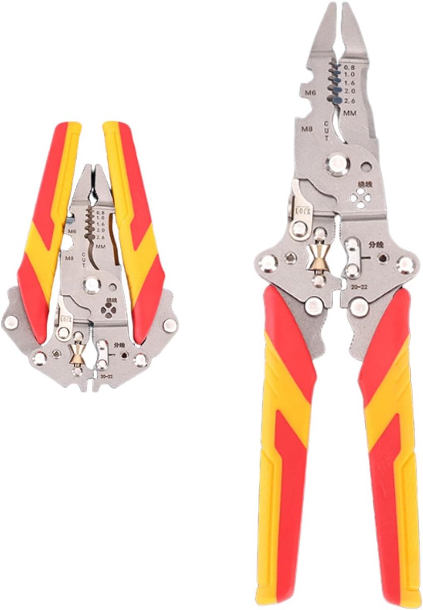 Strip Tool 12 in 1 Pliers Electrician Stripper Insulation Pliers Wire Cable Stripper Cable Cutter for Stripping - ShopVlot