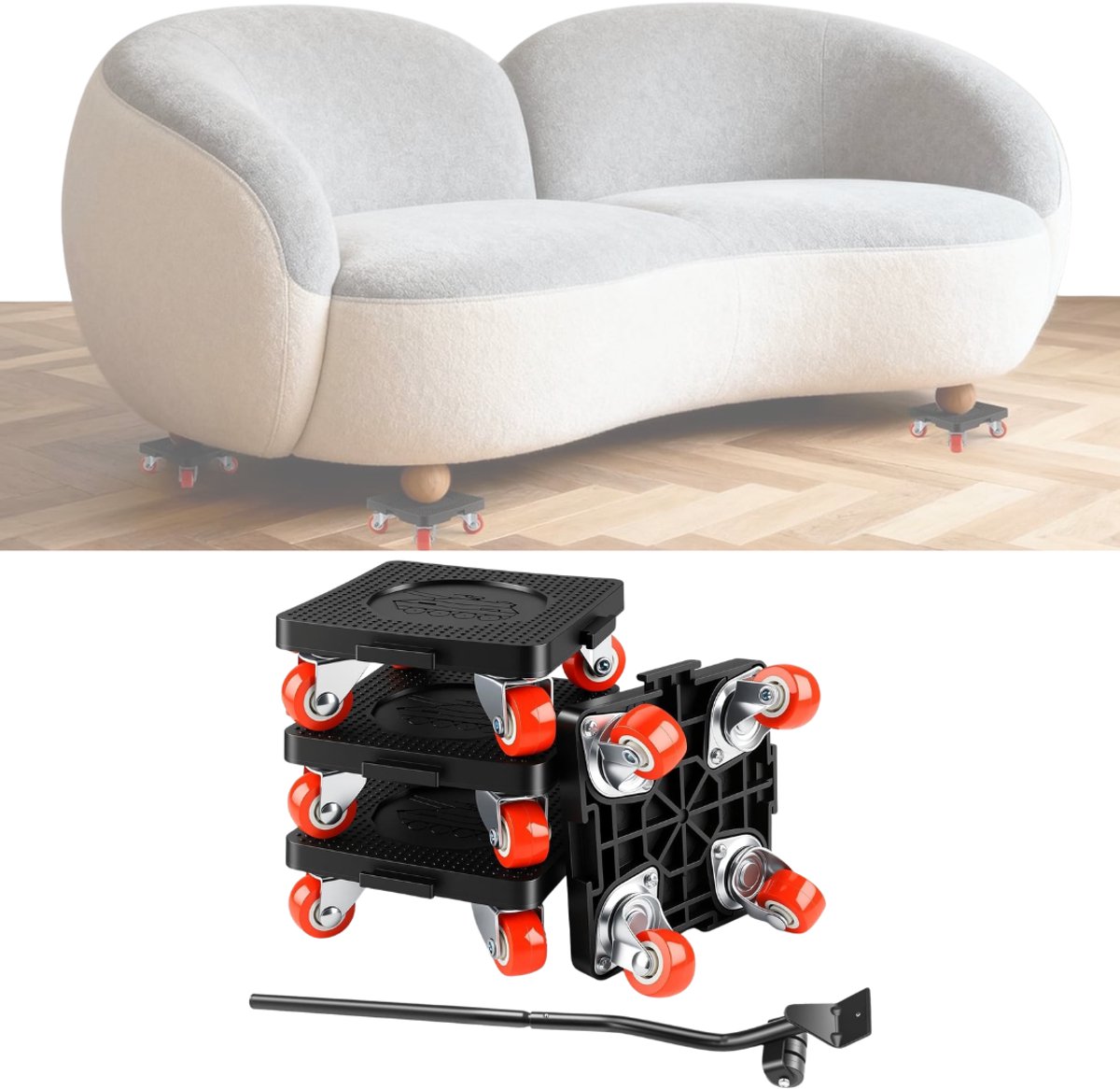 Zavio® Meubeltransporter - Transportroller - Transportwagen - Meubelhondje