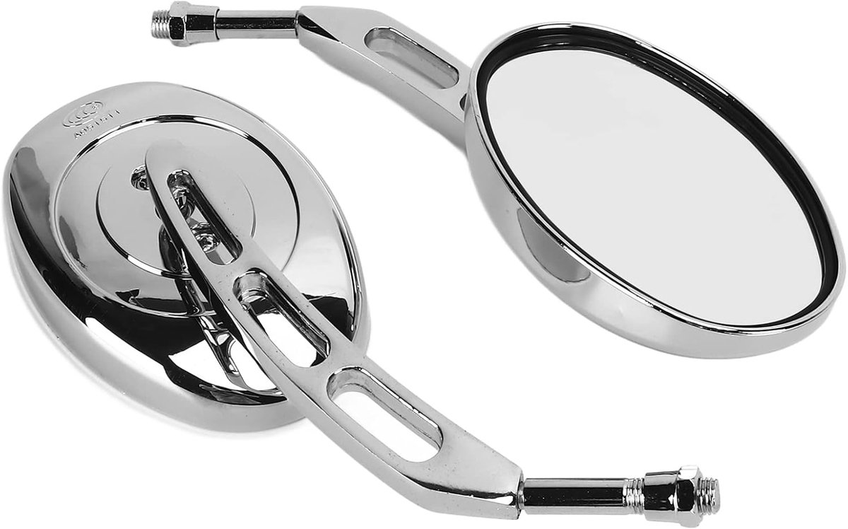 SnelShoppen - Motorfietsgreepbalk Met 360° Verstelbare Lens - Universele Achteruitkijkspiegel Voor Motorfiets - 10 Mm Draad - Hoogwaardige Vervanging