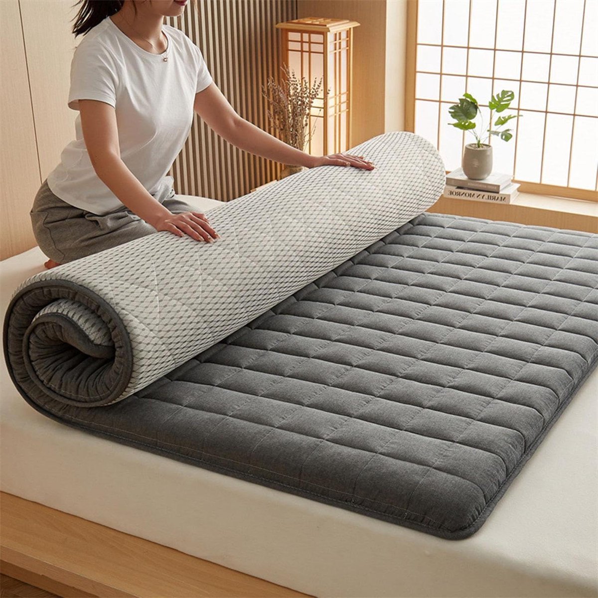 Japanse Vloermatras - Futon Matras Tatami - Comfortabel Slapen - Dikte 8 cm - 220 x 620 cm - Niet gespecificeerd