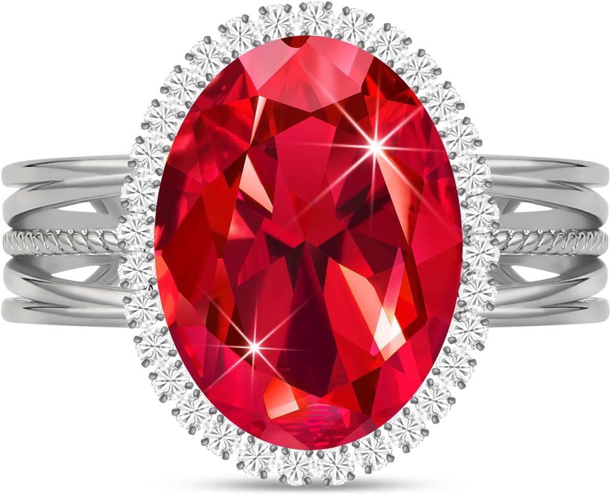 Ringen voor dames, moissanite damesring, mode-sieraden, ring met verstelbare steenring, opvallende ringsieraden in goud/zilver