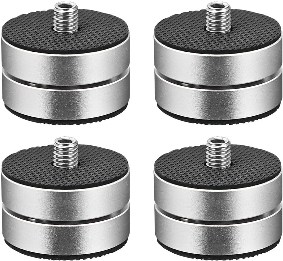 Spikes, subwoofervoeten geschikt voor versterkers, boekenplanken, luidsprekerstandaards (zilver)