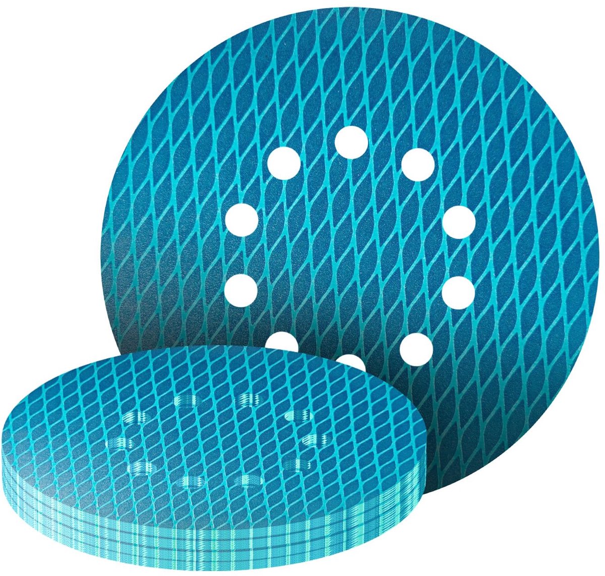 20 stuks 225 mm klittenband schuurpapier, excentrische schuurschijven, 10-gaten korrel 240 diamantvorm schuurpads, schuurmiddelbestand tegen toevoegingen voor excentrische schuurmachine
