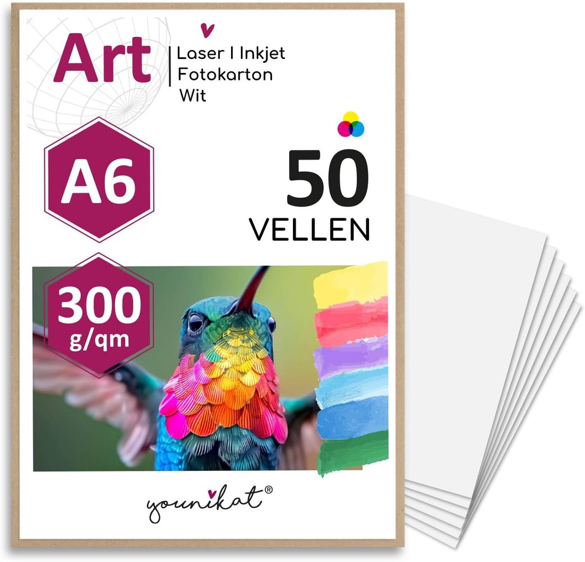 younikat Blanco Ansichtkaarten A6, 50 Stuks, 300 g/m² - dv337 - ShopVlot