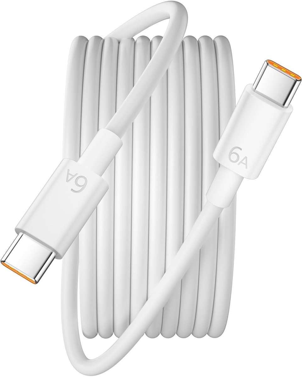 USB C naar USB C Kabel 2M - 100W Snelladen, 6A Dataoverdracht voor Honor Magic8 Pro, 7 Lite, 7Pro, 6Lite, 6Pro, 200Pro, 90 Lite en Pad