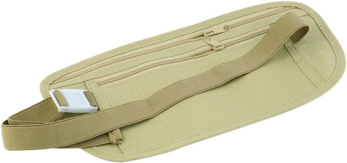Geldriem dames - verborgen portemonnee - platte heuptas - veilige houder voor paspoort - ShopVlot