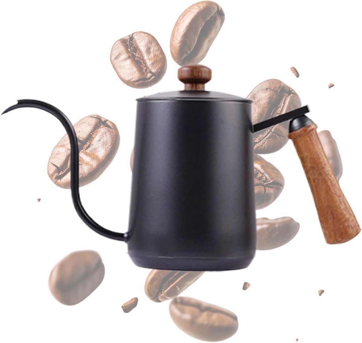 Koffiezetketel - Waterkoker Koffiepot - Koffie Zetten - Lange Smalle Tuit - 600 ml - Zilver