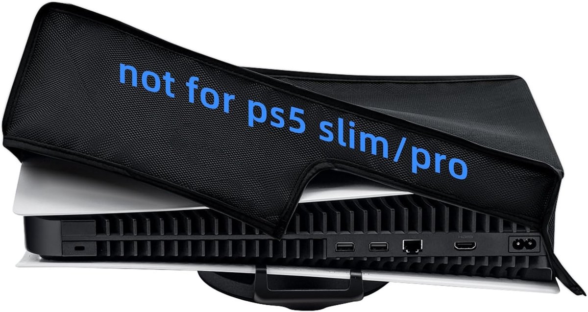 stofhoes voor PS5, PS5 stofhoes, spatwaterdicht stofhoes voor Playstation 5 Console digitale editie accessoires / Ultra HD horizontaal (zwart)