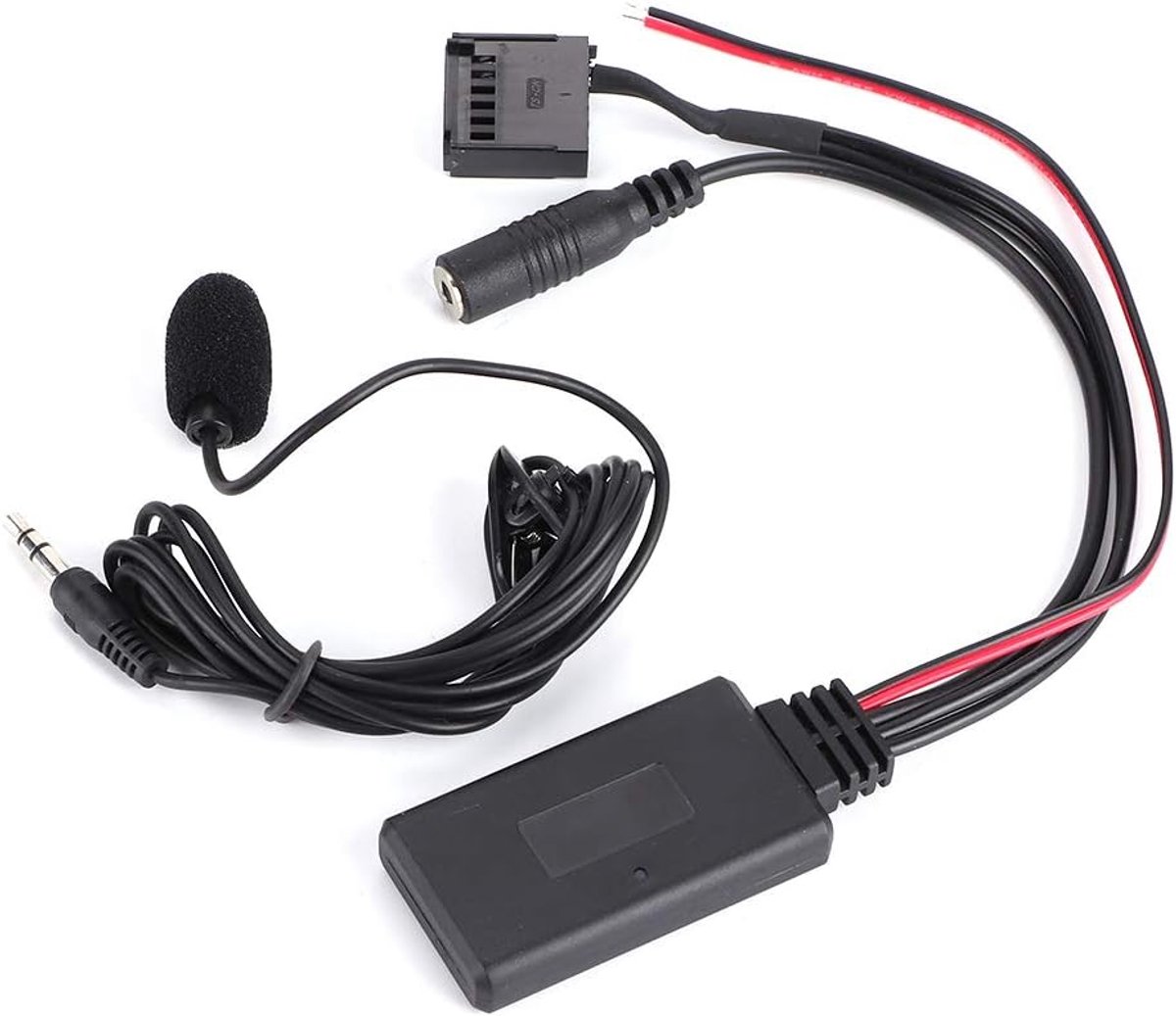 SnelShoppen - Bluetooth AUX-IN Kabel Auto AUX Kabel Adapter met Microfoon Handsfree Bellen voor Ford Focus, Mondeo, C-Max, Fusion en Transit
