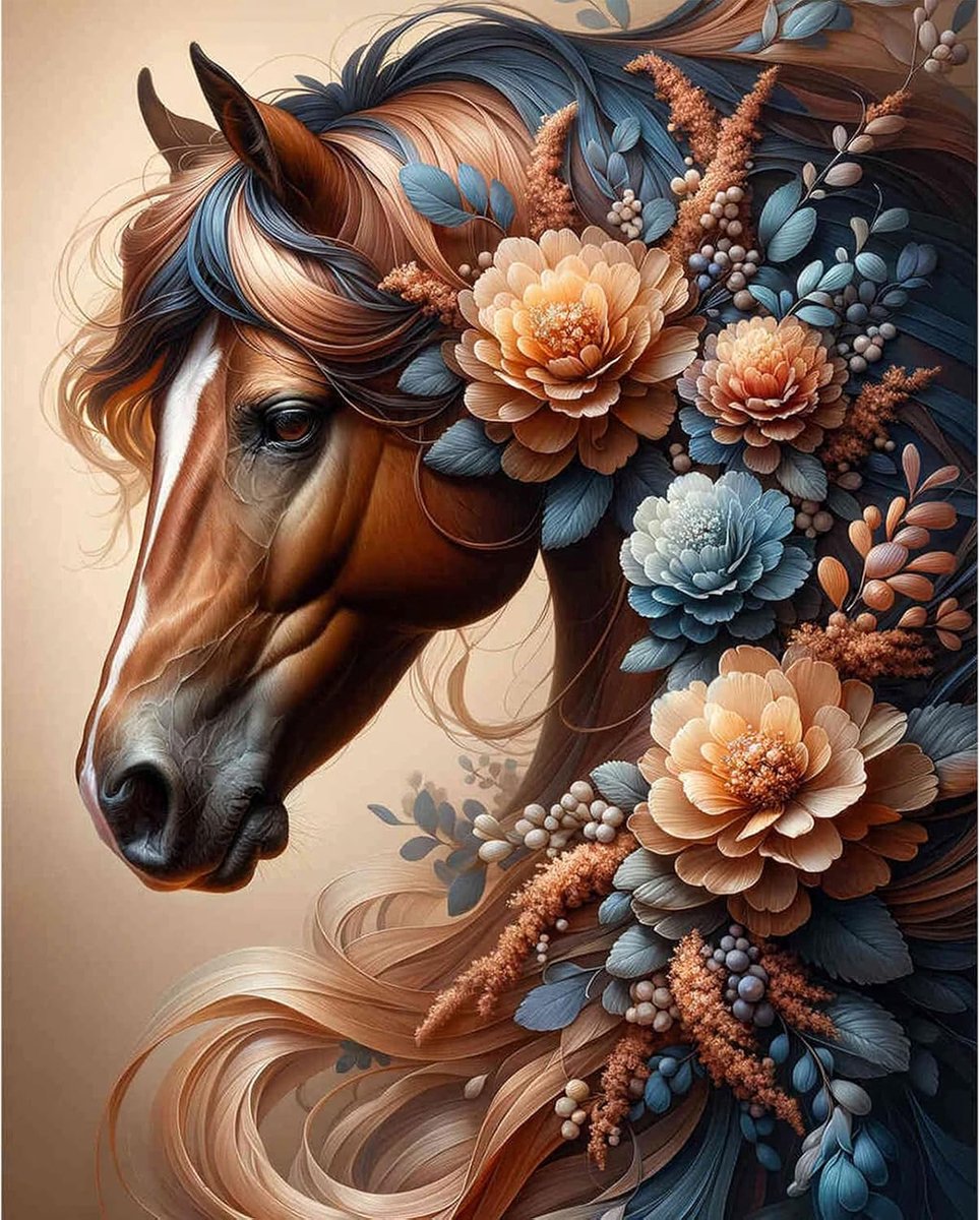 SnelShoppen - Schilderen op Nummeren Paardenbloem Schilderij voor Beginners, Complete Schilderset met Canvas 40 x 50 cm, Acrylverf en Penselen voor Vo