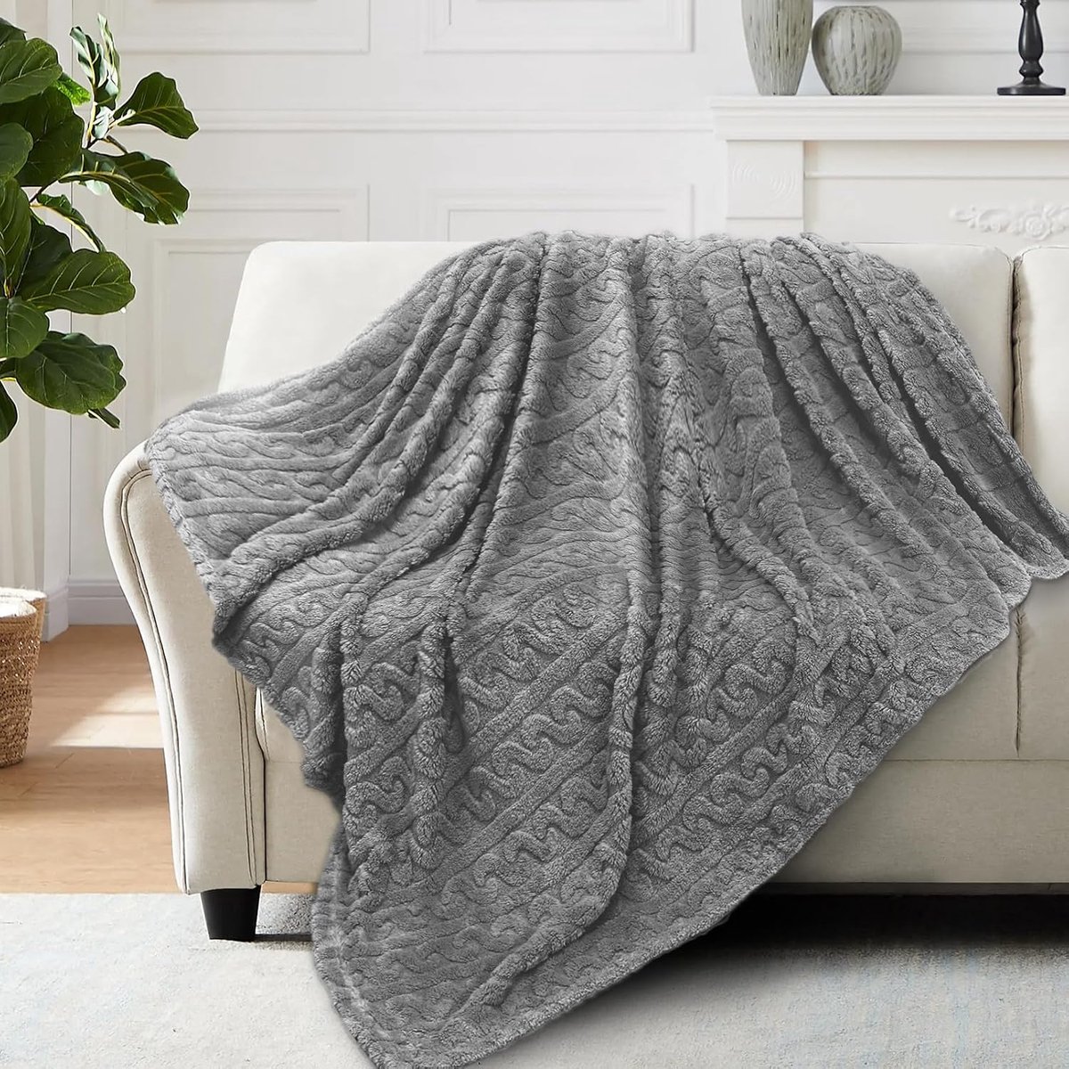 SnelShoppen - Extra Zachte Fleece Dekens, Dubbele Flanel Dekens Oeko-TEX® Gecertificeerd, Sofa Dekens, Bed Plaid, Shawl Dekens, Bedsprei, Sofa Hoes (2