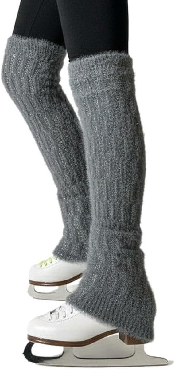 Schaatskousen - Broek Warmers - Schaatsen - Fleece Voering - 45 cm - Grijs
